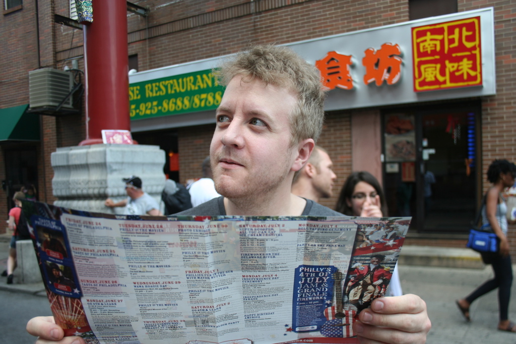 Dan standing in Chinatown