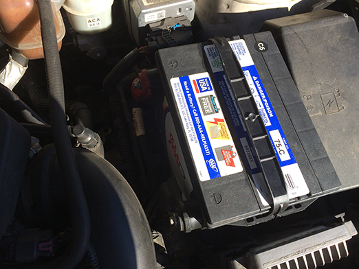 a car battery