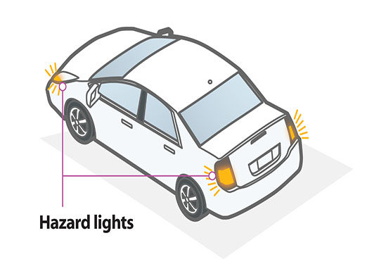 hazard lights location